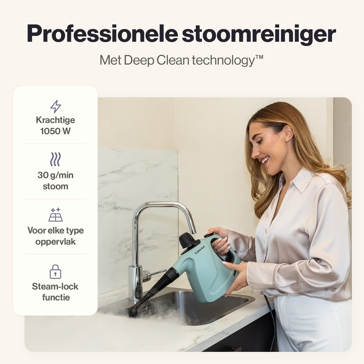 Handstoomreiniger C3 - Steam Lock Functie