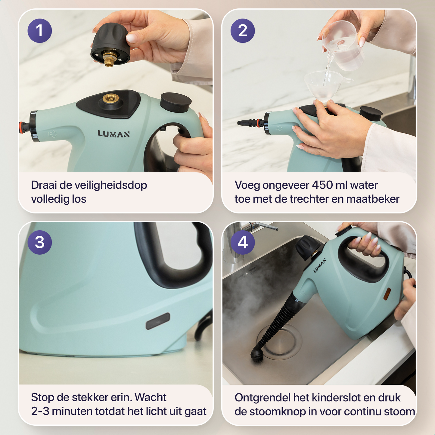 Handstoomreiniger C3 - Steam Lock Functie